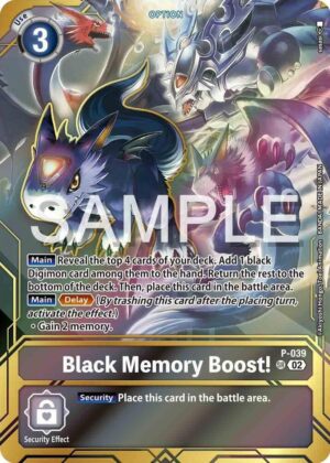 Black Memory Boost! - P-039 (Premium Card Collection - Memory Boost! Set) - Digimon Promotion Cards (D-PR)
