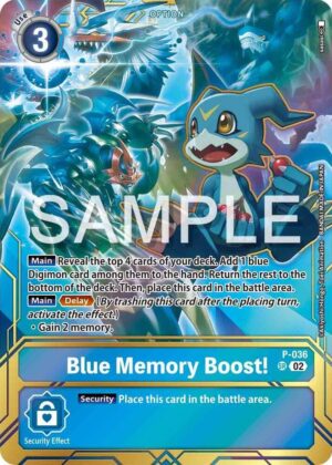 Blue Memory Boost! - P-036 (Premium Card Collection - Memory Boost! Set) - Digimon Promotion Cards (D-PR)