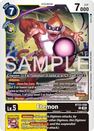 Etemon - Hackers' Slumber (BT23-030 C)