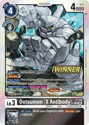 Gotsumon (X Antibody) - P-144 (Store Tournament 2024 Jul. - Sep. Winner Pack) - Digimon Promotion Cards (D-PR)