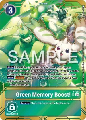 Green Memory Boost! - P-038 (Premium Card Collection - Memory Boost! Set) - Digimon Promotion Cards (D-PR)
