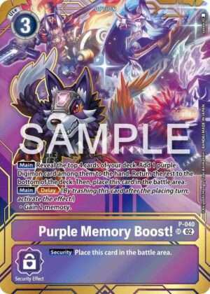 Purple Memory Boost! - P-040 (Premium Card Collection - Memory Boost! Set) - Digimon Promotion Cards (D-PR)