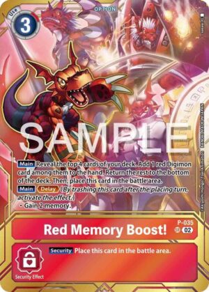 Red Memory Boost! - P-035 (Premium Card Collection - Memory Boost! Set) - Digimon Promotion Cards (D-PR)