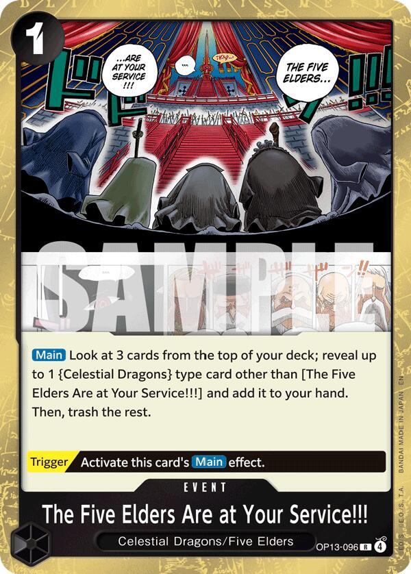 The Five Elders Are at Your Service!!! - Carrying On His Will (OP13-096 R)