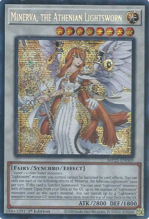 Minerva, the Athenian Lightsworn - MP25-EN069 - Prismatic Secret Rare