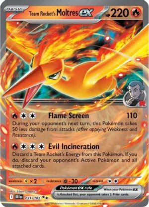 Team Rocket's Moltres ex - 031/182 - Double Rare