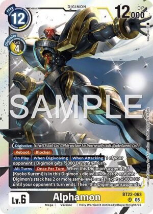 Alphamon - Cyber Eden (BT22-063 SR)