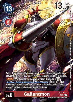 Gallantmon (Limited Card Pack) - World Convergence (BT13-111 SEC)