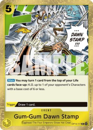 Gum-Gum Dawn Stamp - Carrying On His Will (OP13-117 R)