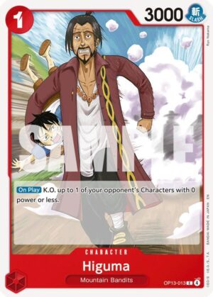 Higuma - Carrying On His Will (OP13-013 C)