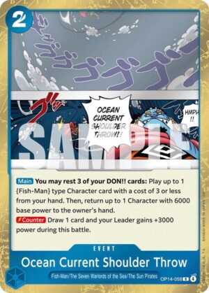 Ocean Current Shoulder Throw - The Azure Sea's Seven (OP14-058 R)