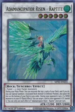 Adamancipator Risen - Raptite (MP21-EN231) - 2021 Tin of Ancient Battles Ultra Rare
