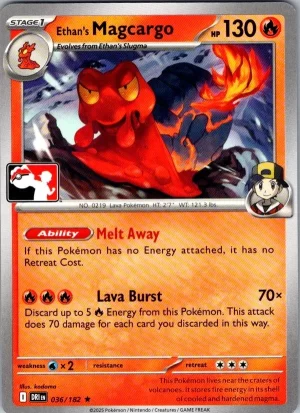Ethan's Magcargo - Prize Pack Series Cards (ESPAÑOL)