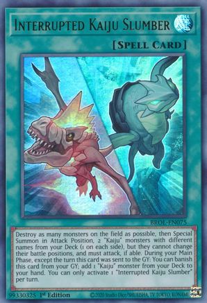 Interrupted Kaiju Slumber (BROL-EN075) - Brothers of Legend Ultra Rare