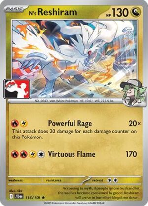 N's Reshiram - 116/159 - Prize Pack Series Cards (ESPAÑOL)