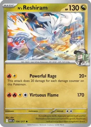 N's Reshiram 154/217 - Holo Rare