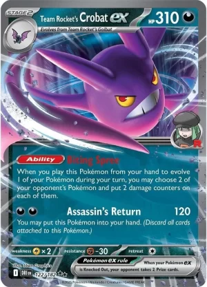 Team Rocket's Crobat ex - 122/182 - Prize Pack Series Cards (ESPAÑOL)