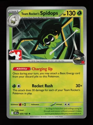 Team Rocket's Spidops - 020/182 - Prize Pack Series Cards