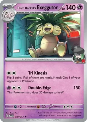 Team Rocket's exeggutor 078/217 - Holo Rare