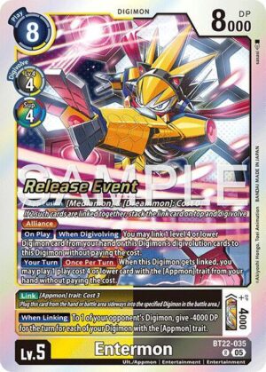 Entermon - Cyber Eden Release Event Cards (BT-22_PR)