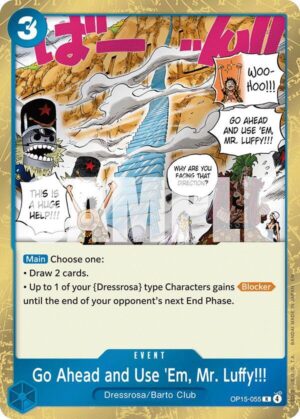 Go Ahead and Use 'Em, Mr. Luffy!!! - Adventure on Kami's Island (OP15-055 R)