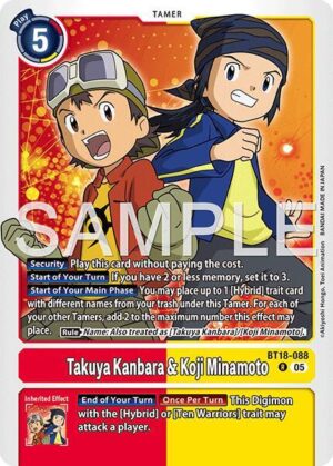 Takuya Kanbara & Koji Minamoto (Reprint) - Advanced Booster Digimon Generation (AD-01)