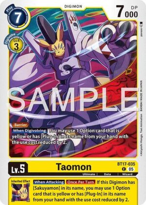 Taomon (BT17-035) (Alternate Art) - Starter Deck 22: Amethyst Mandala Advanced Deck Set (ST-22)