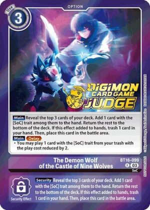 The Demon Wolf of the Castle of Nine Wolves (Judge Pack 6) - Beginning Observer (BT-16)