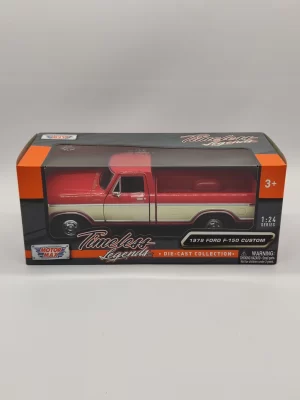 1979 FORD F-150 CUSTOM 1/24 (ROJO Y BLANCO)