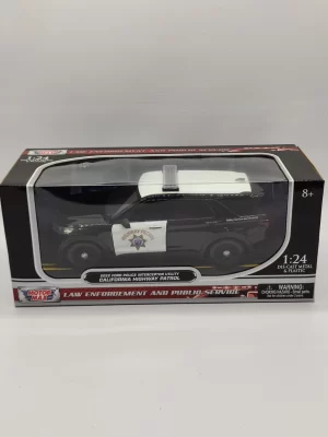2022 POLICE INTERCEPTOR UTILITY WITH LIGHT BARS & PUSH BUMPERS 1/24 (CHP)