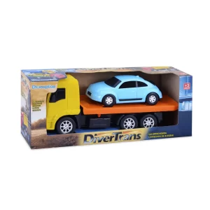 REPLICA CAMION FORD CARGO PLANCHA + AUTO - PLASTICO (COLORES SURTIDOS CONSULTAR) - 30CM