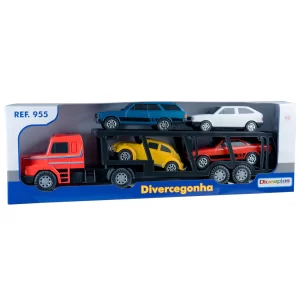 REPLICA CAMION SCANIA MOSQUITO + 4 AUTOS - PLASTICO (COLORES SURTIDOS CONSULTAR) - 70 CM