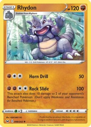 Rhydon - 098/202 - Uncommon
