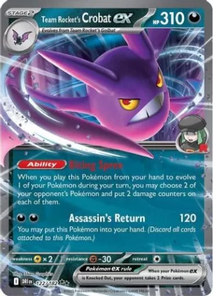 Team Rocket's Crobat ex - 122/182 - Double Rare