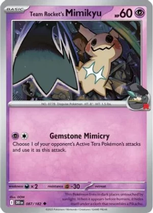 Team Rocket's Mimikyu - 087/182 - Uncommon