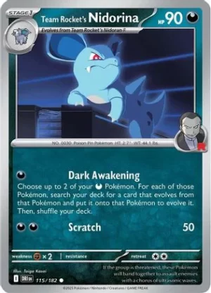 Team Rocket's Nidorina - 115/182 - Common
