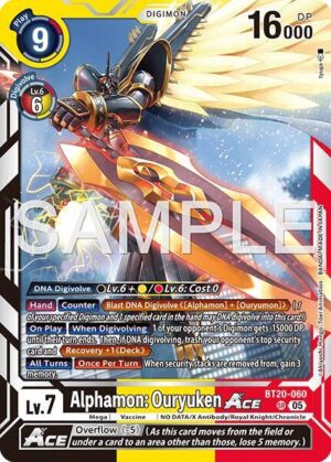 Alphamon: Ouryuken ACE (Reprint) - Advanced Booster Digimon Generation (BT20-060 SR)