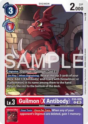 Guilmon (X Antibody) (Reprint) - Advanced Booster Digimon Generation (EX8-009 R)