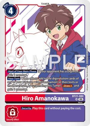 Hiro Amanokawa - BT21-080 (Reprint) - Advanced Booster Digimon Generation (BT21-080 SR)