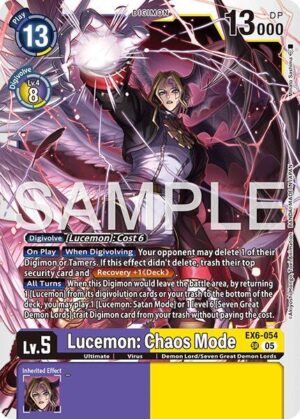 Lucemon: Chaos Mode (Reprint) - Advanced Booster Digimon Generation (EX6-054 SR)