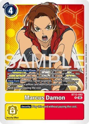Marcus Damon - BT12-092 (Reprint) - Advanced Booster Digimon Generation (BT12-092 R)