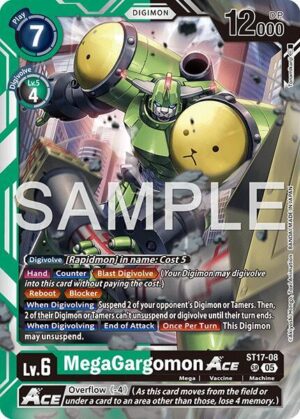 MegaGargomon ACE (Reprint) - Advanced Booster Digimon Generation (ST17-08 SR)