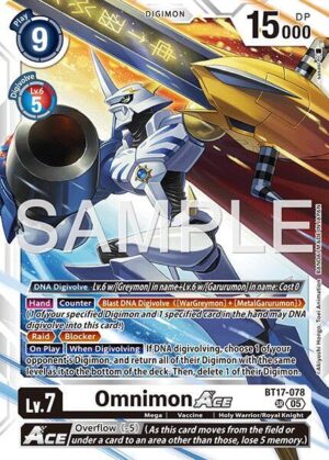 Omnimon ACE (Reprint) - Advanced Booster Digimon Generation (BT17-078 SR)