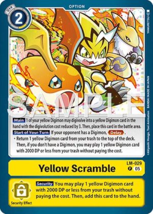 Yellow Scramble (Reprint) - Advanced Booster Digimon Generation (LM-029 P)