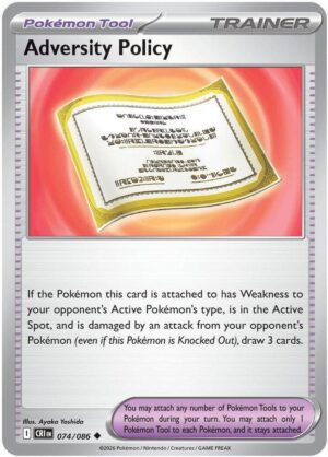Adversity Policy - 074/086 - ME04: Chaos Rising (CRI) Reverse Holo