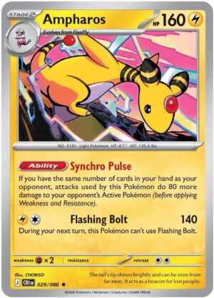 Ampharos - 029/086 - ME04: Chaos Rising (CRI) Holo Rare