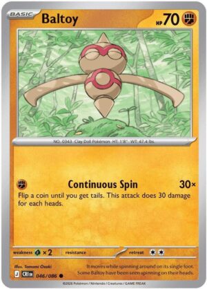 Baltoy - 046/086 - ME04: Chaos Rising (CRI) Reverse Holo
