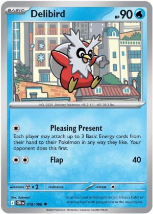 Delibird - 018/086 - ME04: Chaos Rising (CRI) - Uncommon