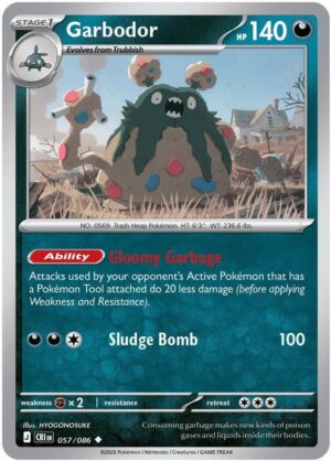 Garbodor - 057/086 - ME04: Chaos Rising (CRI) Reverse Holo