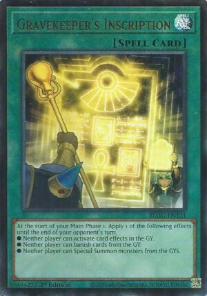 Gravekeeper's Inscription - Battles of Legend: Glorious Gallery BLGG-EN121 - Ultra Rare